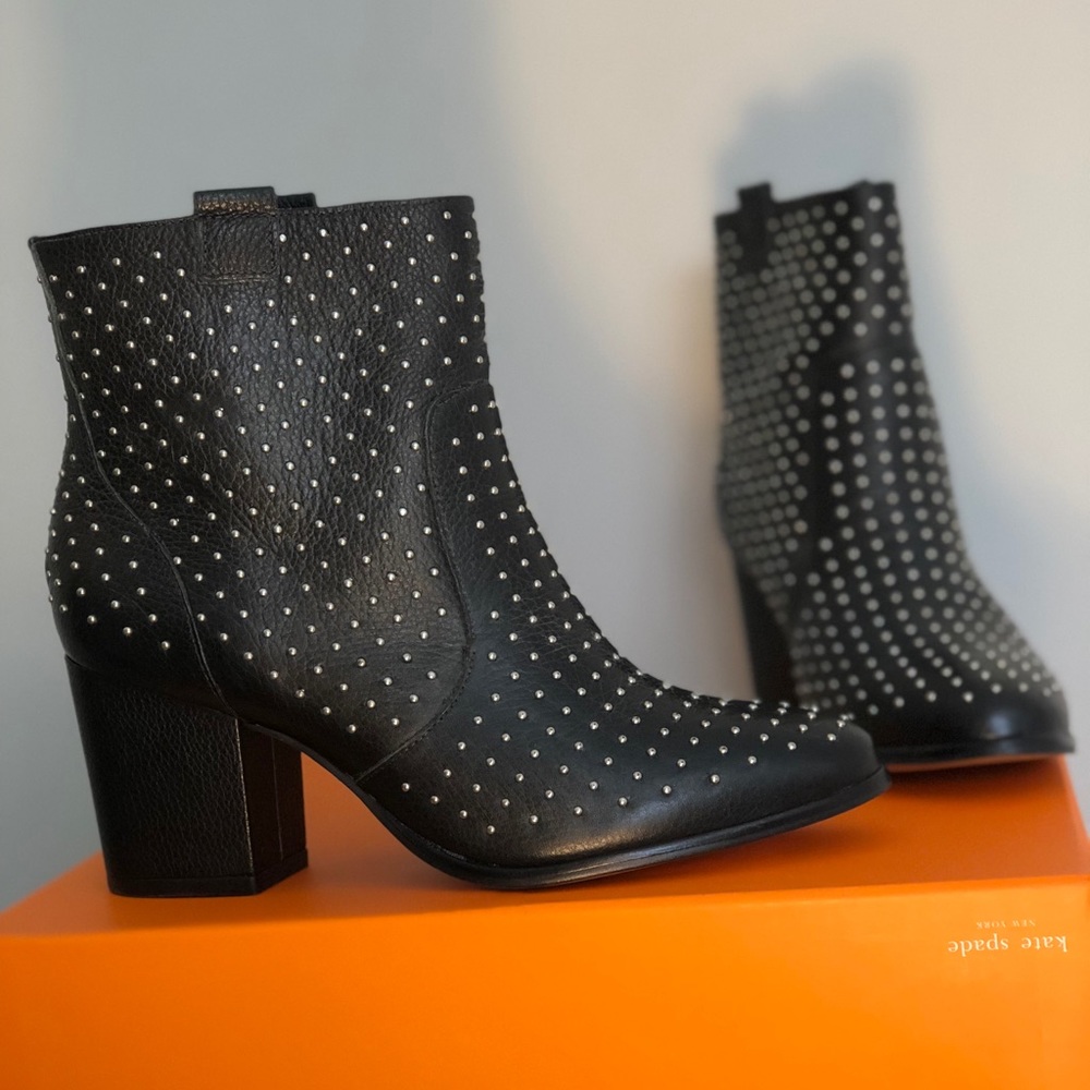 NEVER WORN Rebecca Minkoff black studded booties
